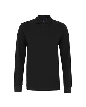 Asquith & Fox Herren Classic Fit Langarm-Poloshirt (Schwarz)