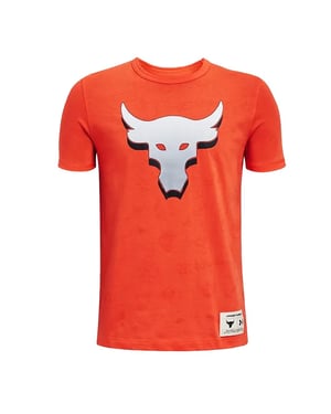 Under Armor Project Rock SMS Kids Orange T-Shirt