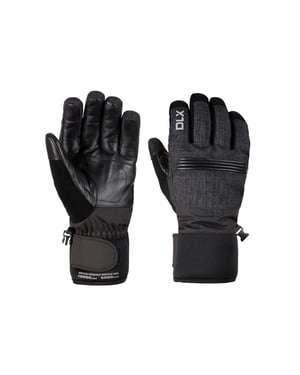 Trespass Unisex Erwachsene Sidney Handschuhe mit Lederhandfläche für Schneesport (Schwarz)
