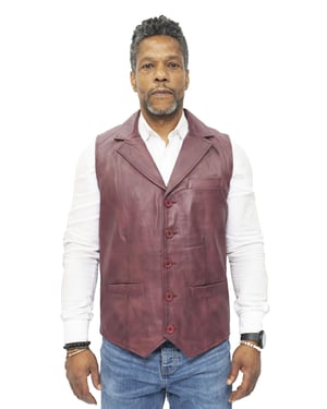 Herren Smart Classic Lederweste-Bristol
