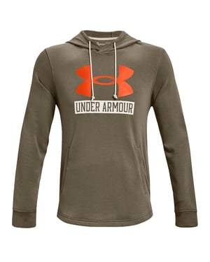 Under Armour -Konkurrent Terry Mens Green Logo Hoodie