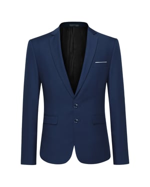 Klassischer, marineblauer Blazer mit zwei Knöpfen