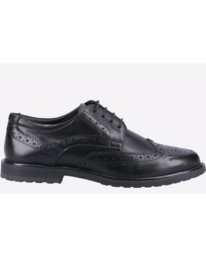 Hush Puppies Verity Leder Damen Schwarze Brogues Schuhe