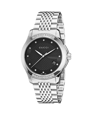 Gucci YA126408 G-Timeless Schwarzes Zifferblatt Unisex-Uhr
