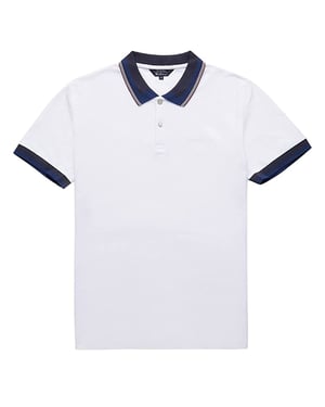 Ben Sherman Classic Stripe Kragen Herren weißes Poloshirt
