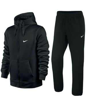 Nike Herren Club Fleece Komplett-Trainingsanzug-Set Schwarz