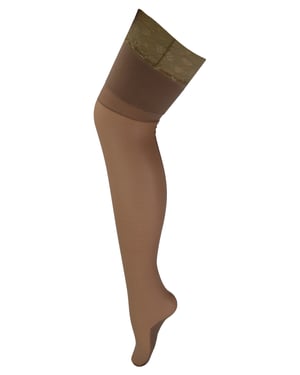 Durchsichtige Nahtstrumpfhose für Frauen | Sock Snob | Glänzend | Rückennaht | Hohe Taille - Nude / Nude