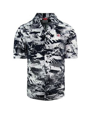 Timberland Stretch regelmäßige Passform kurzärmelige Herren Blumen -Sommerhemd A21A6 AE8