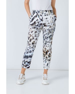 Animal Print Fitted Pants