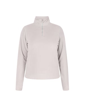 Mymo Fleecepullover Damen hellgrau