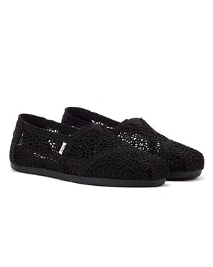 TOMS Apargata Crochet Damen Schwarz Espadrilles