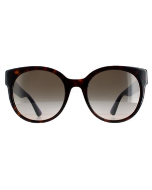 Gucci Cat Eye Womens Havana avec des lunettes de soleil GG0035SN