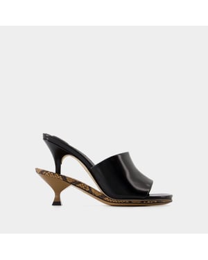 Sandalen Les Doubles Mules - Jacquemus - Leder - Schwarz