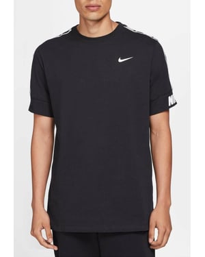 Nike Herren Repeat T Shirt in Schwarz / Weiß