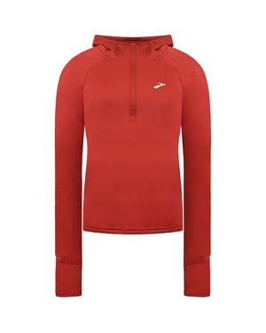 Brooks Notch Thermal 2.0 Damen Rote Lauf-Hoodie