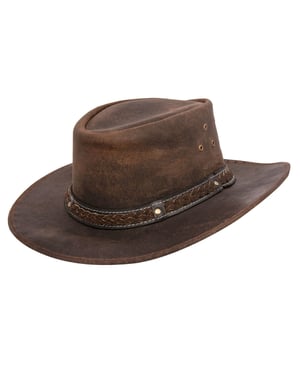 Cowboyhut Aussie aus echtem Leder