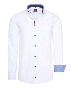 Rusty Neal Overhemd Regular Fit Weiss