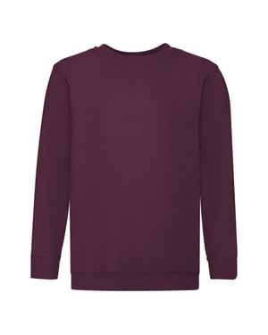 Fruit of the Loom - "Premium" Sweatshirt für Kinder angesetzte Ärmel (Burgunderrot)