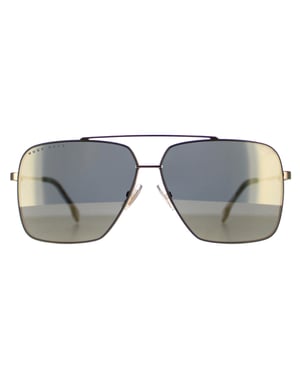 Hugo Boss Aviator Herren Gold Grau Elfenbein Spiegel BOSS 1325/S
