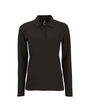 SOLS - "Perfect" Poloshirt für Damen Langärmlig (Schwarz)
