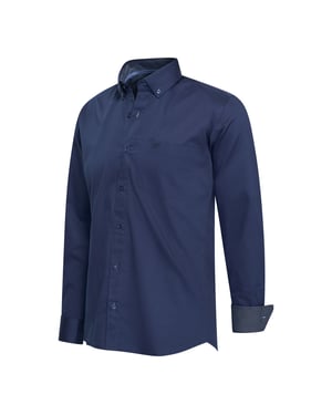 Cappuccino Italia Hemd für Herren. Das Hemd ist aus Baumwolle und Elastan gefertigt und hat eine normale Passform. Auf der Brusttasche ist ein schönes Cappuccino-Logo aufgestickt. Marke: Cappuccino ItaliaModellname: Stretch Shirt AnconaKategorie: HerrenMaterialien: Baumwolle, ElastanFarbe: marineblau
