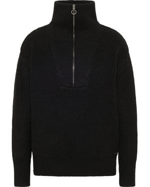 Dreimaster Strickpullover Damen Schwarz
