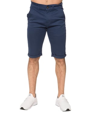 Enzo | Herren Slim Fit Stretch Chino Shorts - Blau