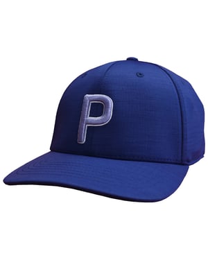 PUMA P 110 FlexFit Verstellbarer blaue Herren Golfkappe 022537 30