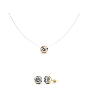 Mond-Set und Box - Gold und Kristall