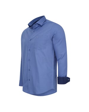 Stretch Overhemd Milano von Cappuccino Italia in der farbe Blau.