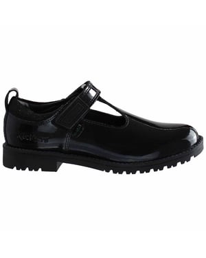 Kicker Lachly T-Bar Kinder schwarze Schuhe