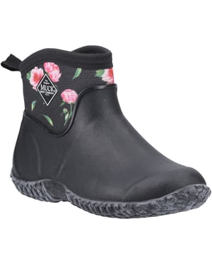 Muck Boots Muckster II Ankle Gummistiefel Schwarz/Rosen