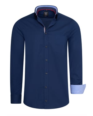 Rusty Neal Overhemd Regular Fit Blau