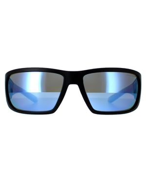 Arnette Rectangle Mens Matte Schwarz Dunkel Grau Spiegel Wasser Polarisiert AN4297 Snap II