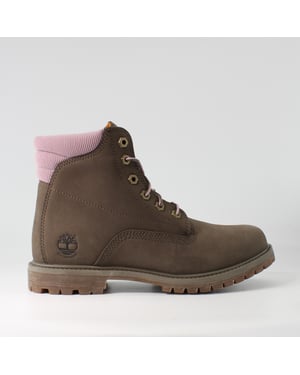 Timberland 6 Zoll Premium Navy Nubuck Leder Junioren Schnürstiefel A2F3U