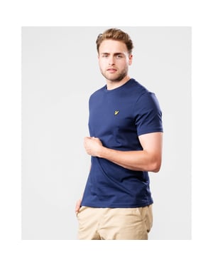 Lyle & Scott Tee SS Einfarbiges T-Shirt Blau