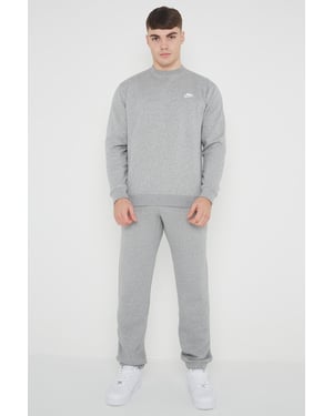 Nike Herren Club Fleece Full Trainingsanzug Set Grau