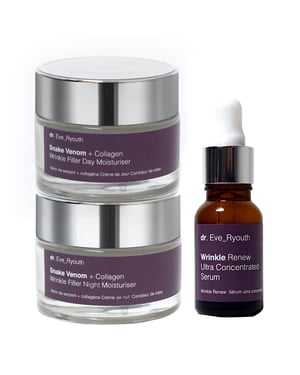 Schlangengift + Collagen Faltenf¸ller Tagesfeuchtigkeitspflege 50ml + Schlangengift + Collagen Faltenf¸ller Nachtfeuchtigkeitspflege 50ml + Wrinkle Renew Ultra Concentrated Serum 15ml