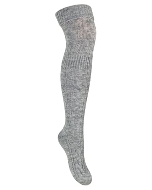 Overknee-Wollsocken für Damen | Steven | Winterwarme dicke lange Socken Grau