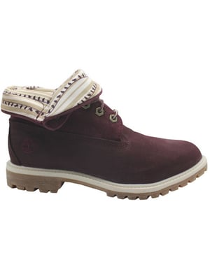 Timberland Authentic Roll Top Womens Leder Burgund Schnürstiefel 8767R B47D