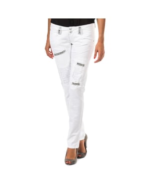 Lange Hose mit schmalem Saum 10DBF0125 woman