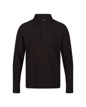 Regatta - "Pro" Poloshirt für Herren Langärmlig (Schwarz)