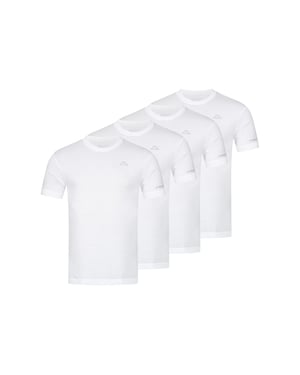 Kappa 4er Set T-Shirt BASIC in Weiß