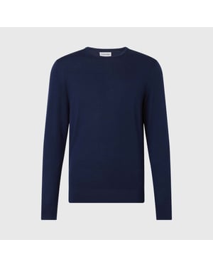 Herren Calvin Klein Merinowolle Pullover in Marineblau