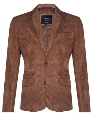 Blazer, Wildlederjacke, weicher italienischer Ledermantel