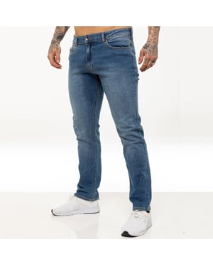 Kruze Herren Straight Leg Stretch Jeans