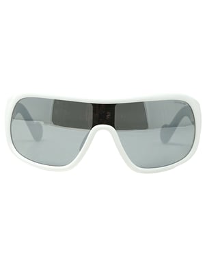 Moncler ML0048 23C 00 Weiße Sonnenbrille