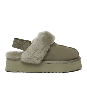EVER AU Plateau-Hausschuhe mit abnehmbaren Riemen für Damen - Wagtail