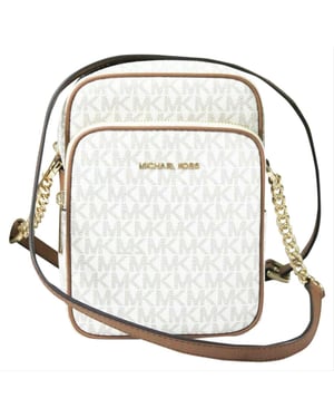 Michael Kors Jet Set Travel Signature Mittlere Logo Ketten Crossbody Flugtasche