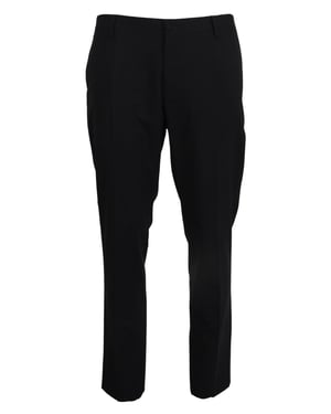 Dolce & Gabbana Graue Wollstretch-Anzughose für Herren im Slim Fit